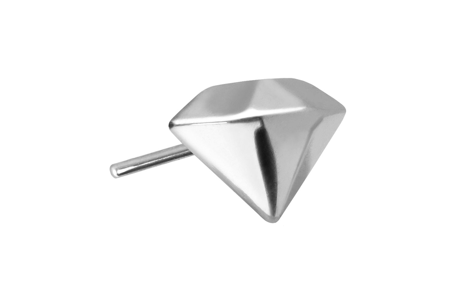 Titan Aufsatz mit Push Pin DIAMANT von Piercingline